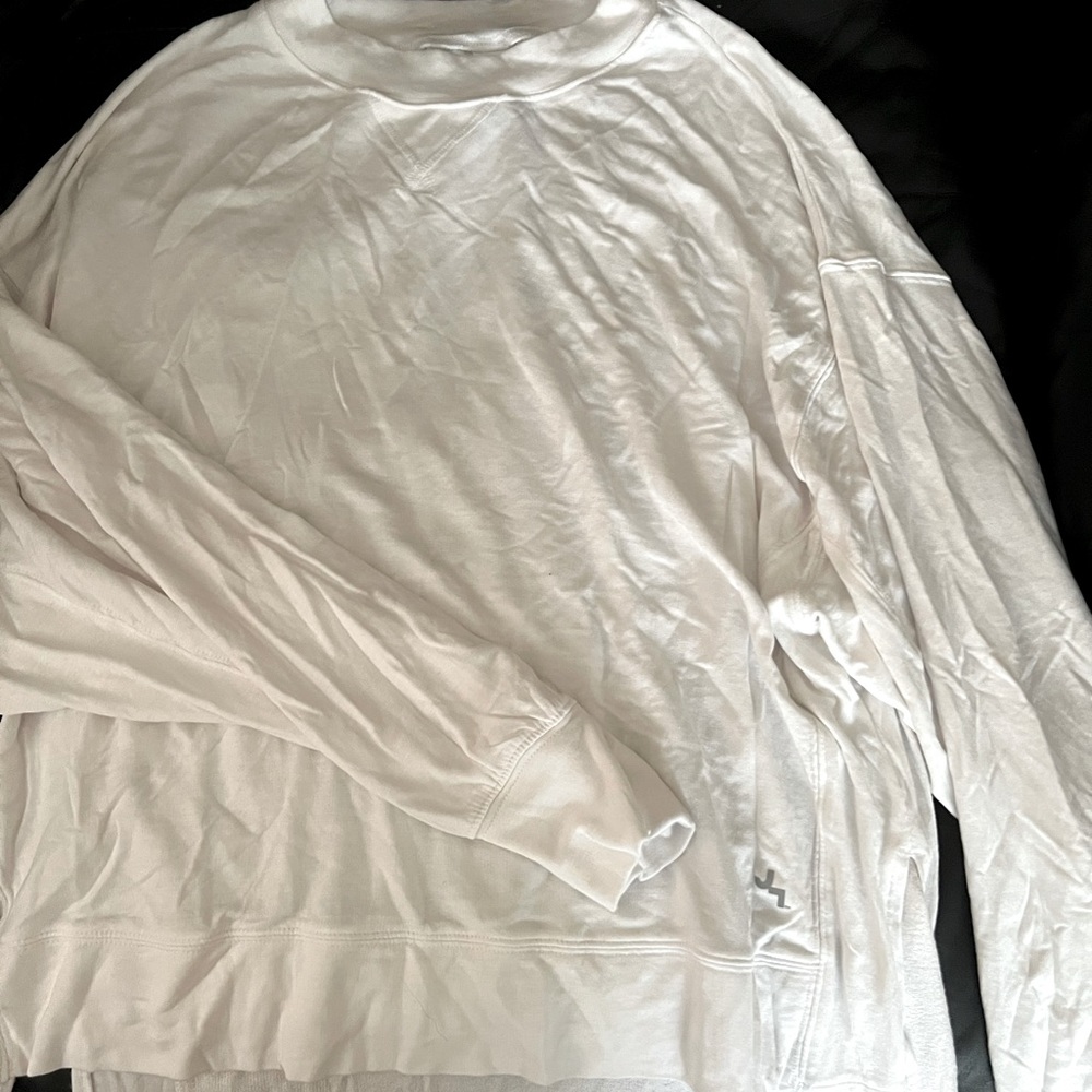 White long-sleeve athletic shirt